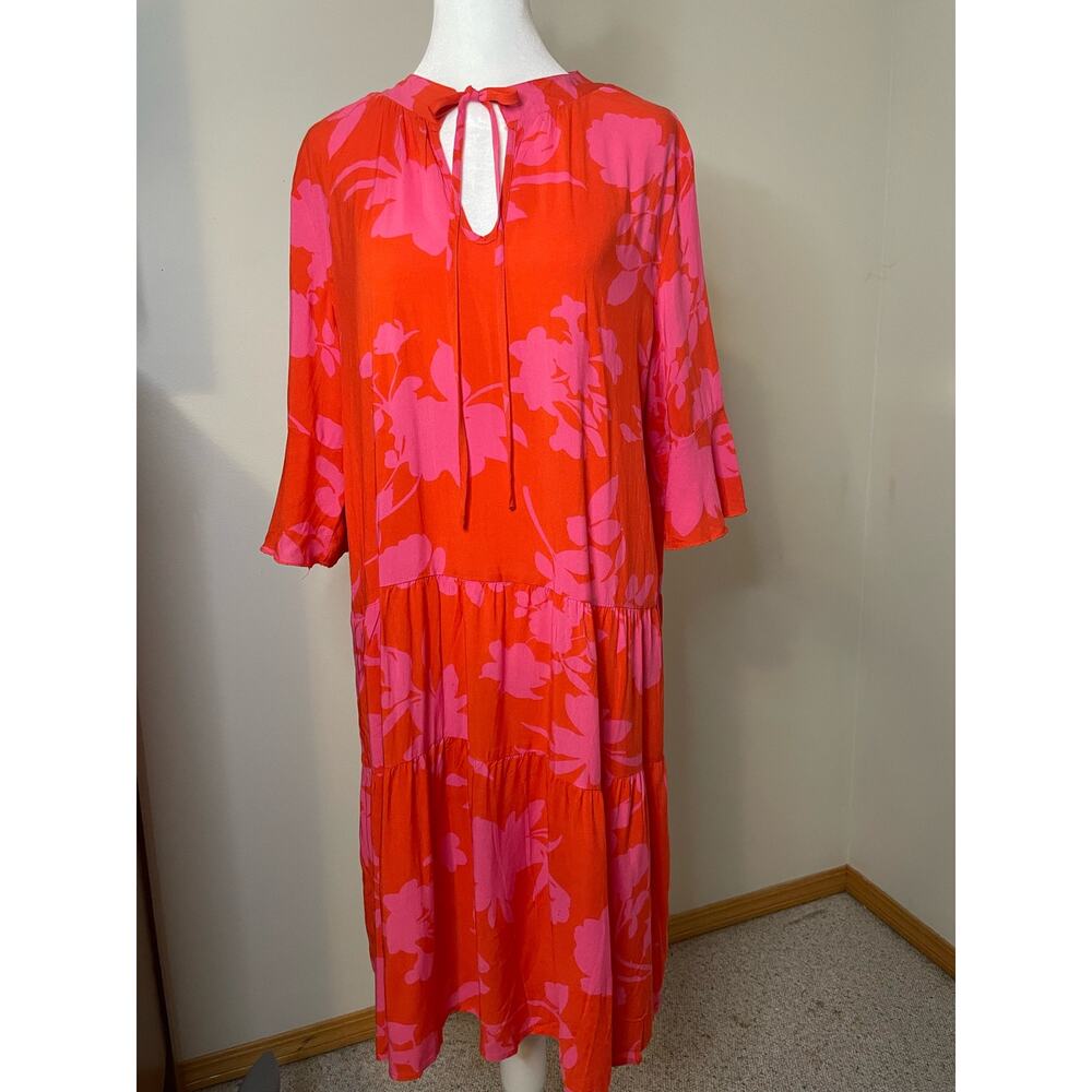 Sucrefas Red & Pink Tiered Dress